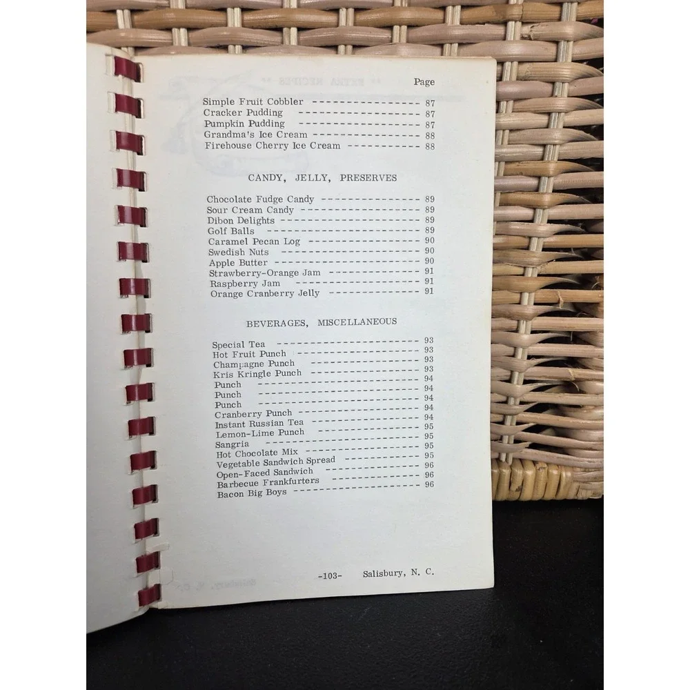 John Calvin Presbyterian Church Salisbury North Carolina Cookbook 1976‎